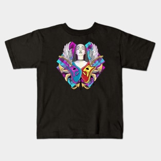 Rock Angel Nun playing Guitar Kids T-Shirt